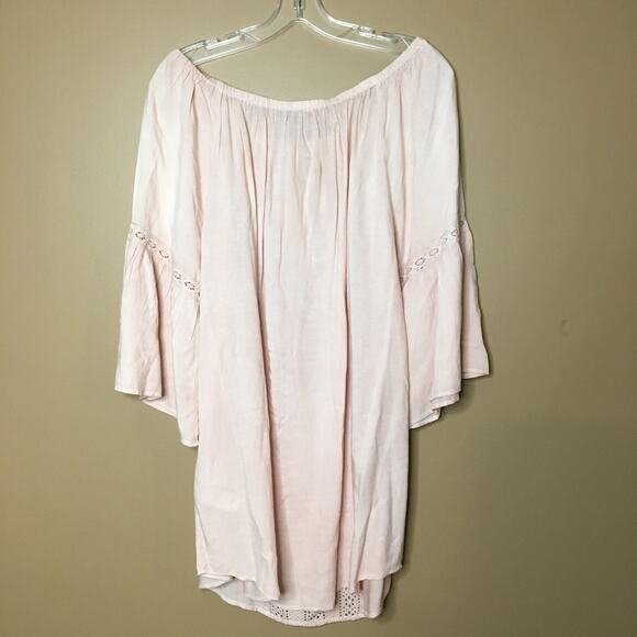 Splendid Long Lines Off Shoulder Pale Pink Dress M - Picture 10 of 10